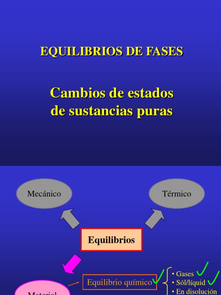 Equilibrios de Fases y Transiciones | PDF | Fase (materia) | Vapor