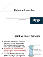 Axially Loaded Member: Axial Load and Normal Stress Under Equilibrium Load, Elastic Deformation