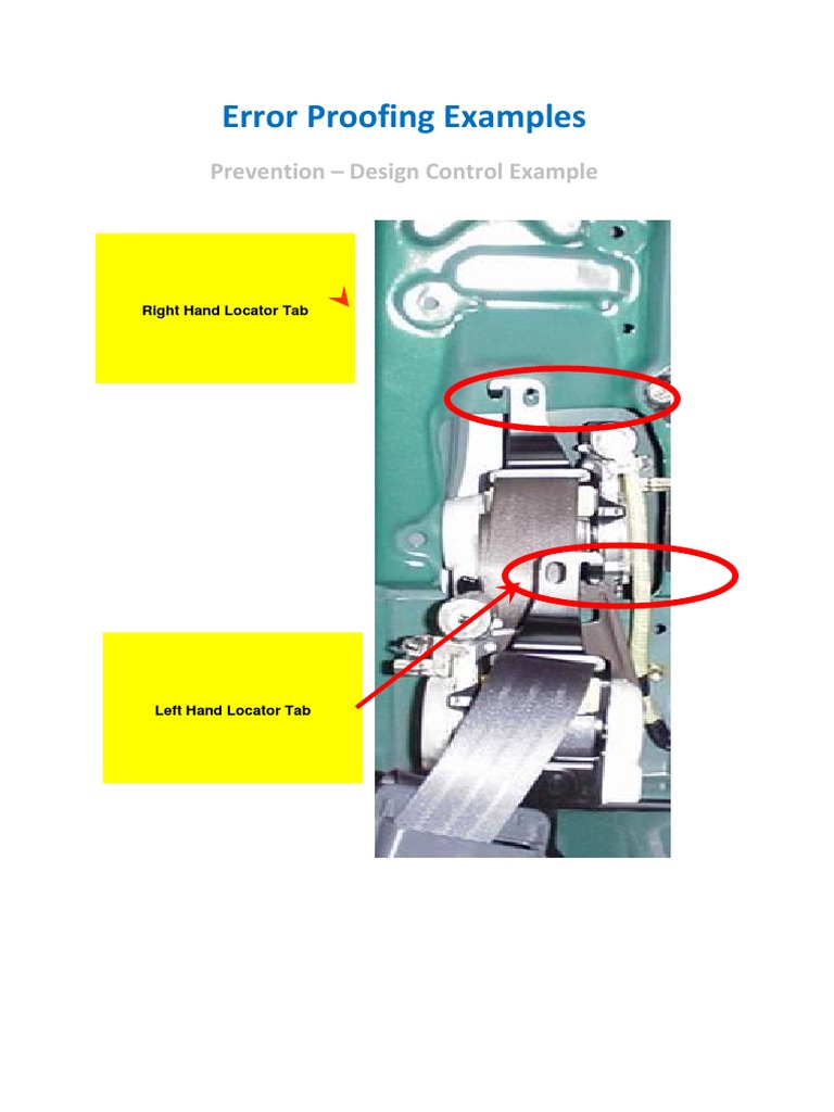 Error Proofing Examples | PDF