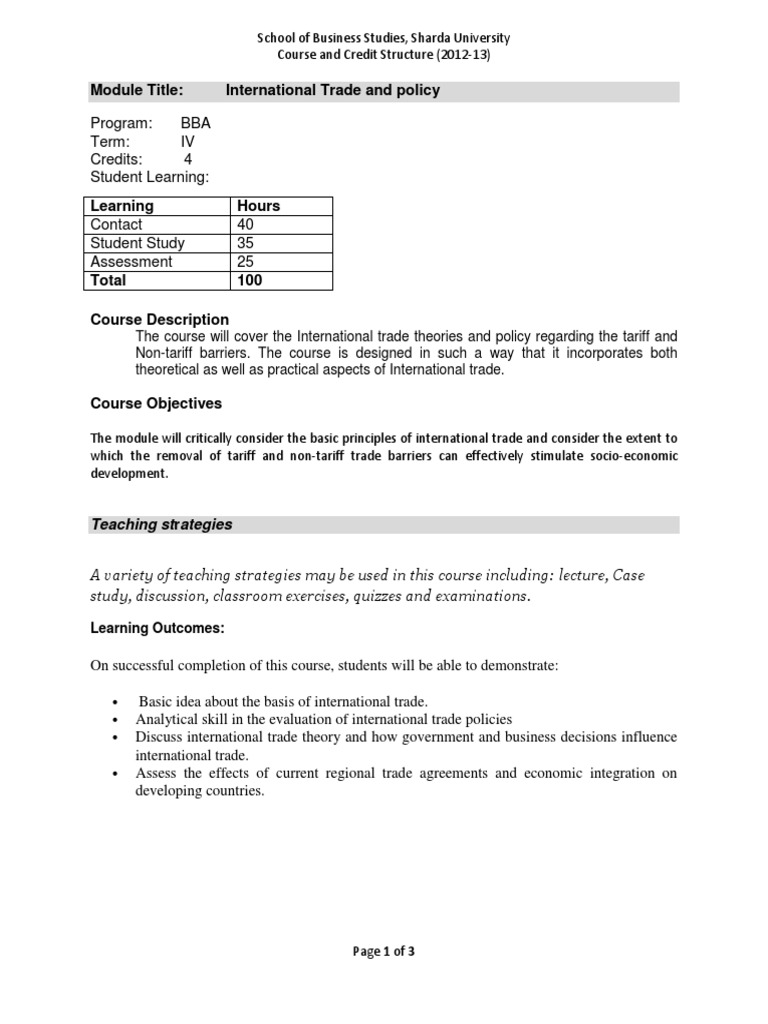 International Trade and Policy | PDF | International Economics | Trade