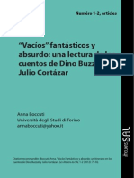 Anna Boccati- Vacios fantásticos y absurdo: una lectura de los cuentos de Dino Buzzani y Julio Cortázar