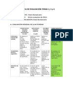 Rúbrica de evaluación TEMAS 2 3 y 4