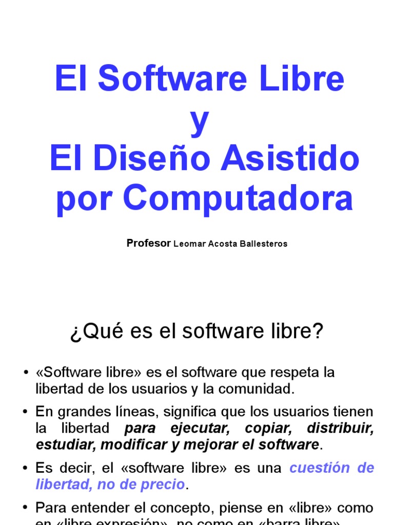 Software Libre en Diseño Asistido | PDF | Software libre | Contenido libre