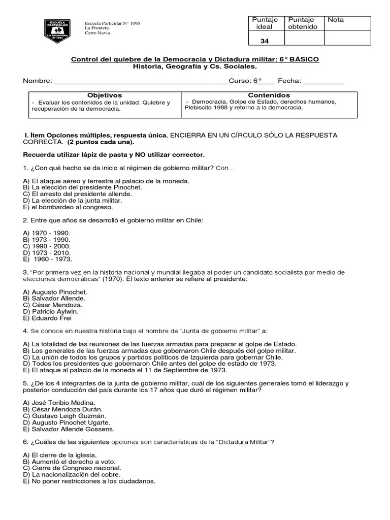 Quiebre y recuperación de la democracia en Chile | PDF | Augusto ...