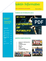 Boletin Informativo Torneo de Football