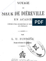 Livre - Voyage du Sieur de Diéreville en Acadie - 1885