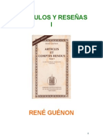 Guenon Rene - Articulos Y Reseñas 1