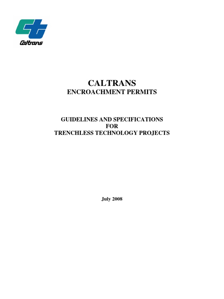CALTRANS Trenchless Technology Guidelines | PDF | Geotechnical ...