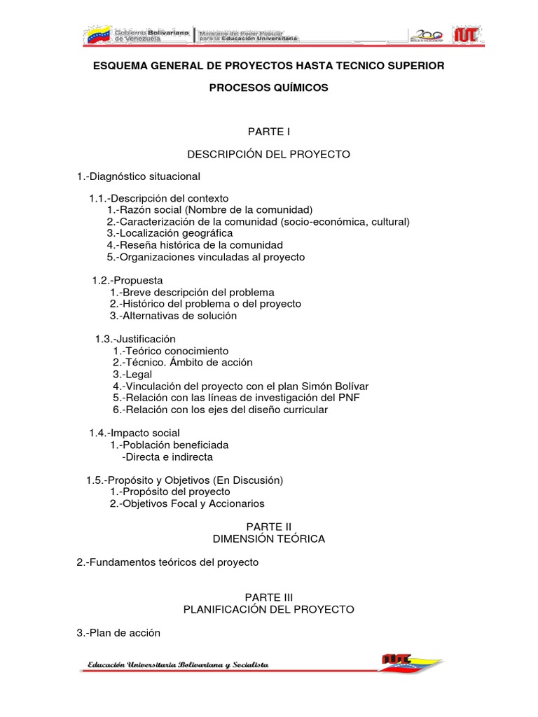 Proyecto de Procesos Químicos: Guía Completa | PDF | Ciencia y ...