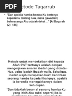 Download Metode Taqarrub by is_one SN24740175 doc pdf
