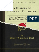 A History of Classical Philology 