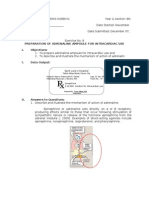 Exercise No 8 - Preparation of Adrenaline Ampoule For Intracardiac Use