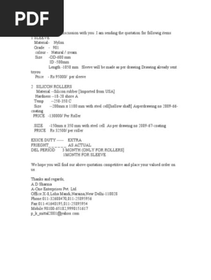 Dear Sir As Per Telephonic Discussion With You I Am Pdf Telecommunications