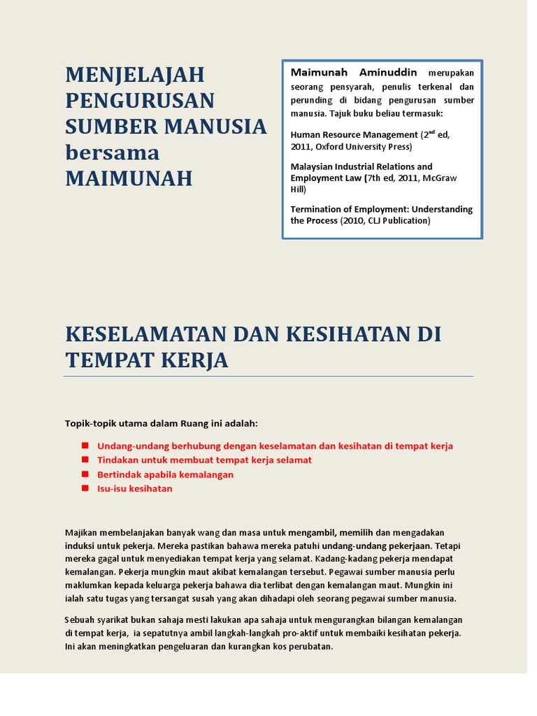 Safety And Health At Work Bm Version Pdf
