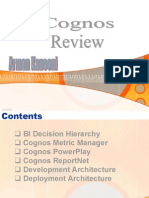 BI Decision Hierarchy Cognos Metric Manager Cognos PowerPlay Cognos ReportNet