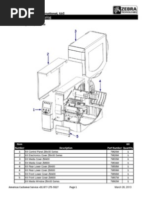 Zebra ZM400 Parts Catalog Overview | PDF | Belt (Mechanical