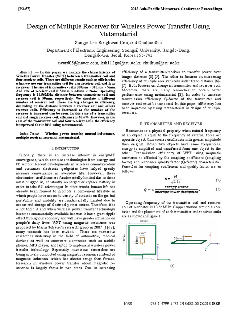 Design of Multiple Receiver For Wireless Power Transfer Using ...