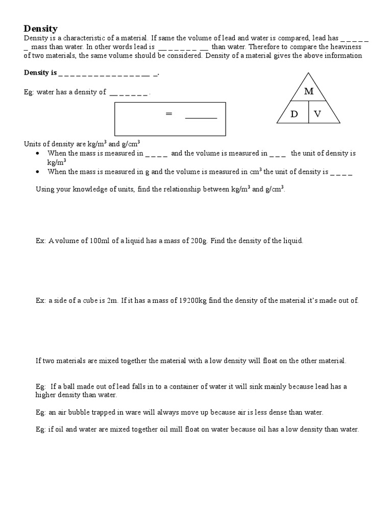 Understanding Density and Its Applications | PDF | Home & Garden