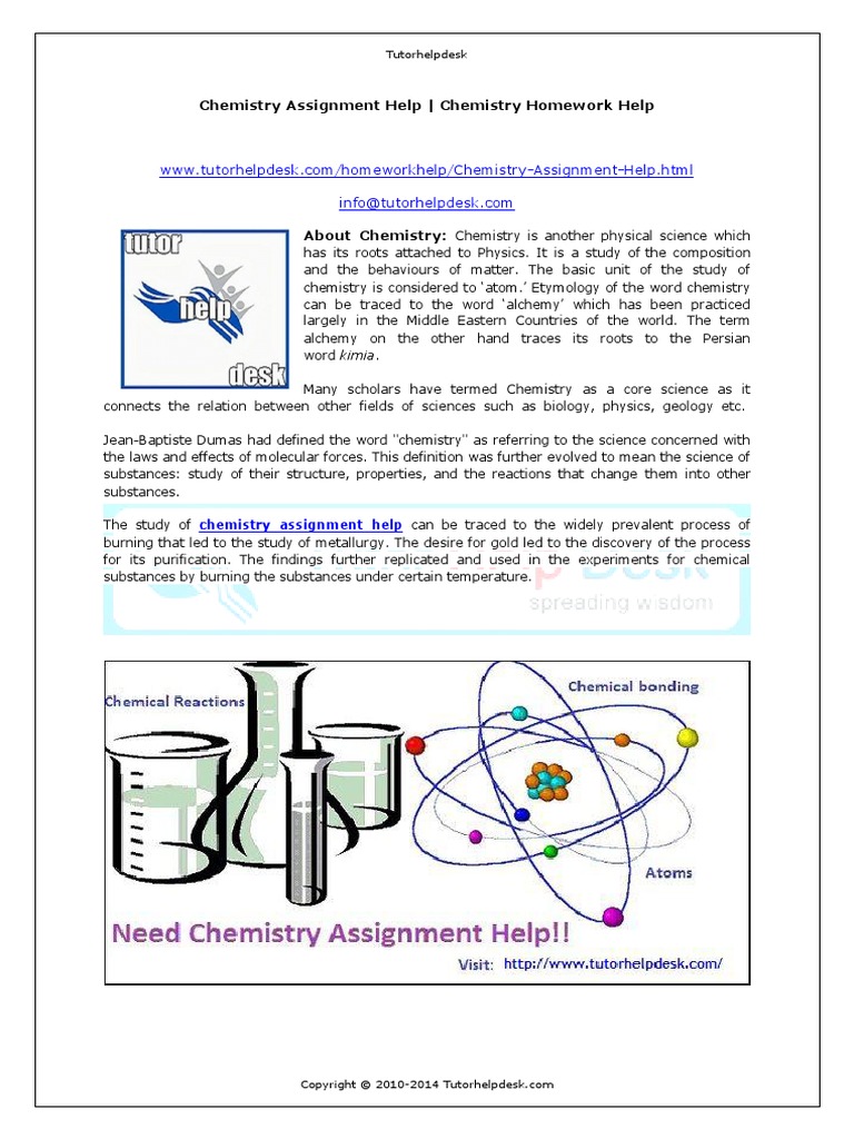 Chemistry Assignment Help | PDF | Matter | Quantum Mechanics