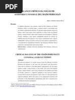 Balanco Critico Da Nocao de Auditorio Universal Em Perelman