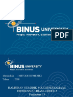 Hampiran Numerik Solusi Persamaan Diferensial Biasa Order 2