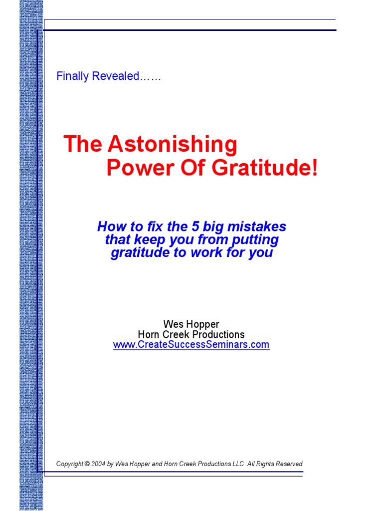 The Astonishing Power of Gratitude | PDF