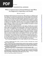 What is Colonial About Colonial Medicine