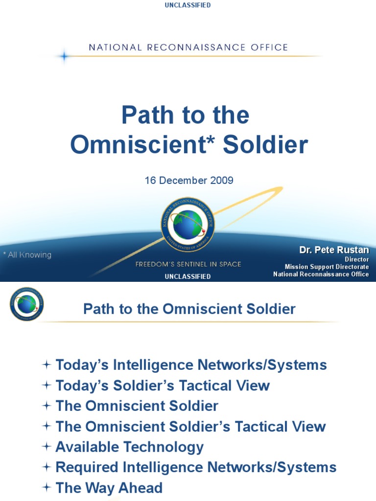 The Omniscient Soldier - Dr. Rustan (Dec 09) | PDF | Classified ...