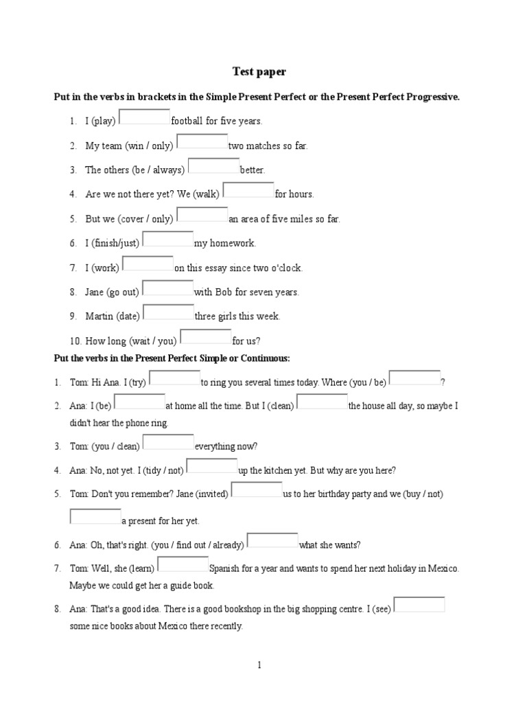 Lucrare Present Perfect and Past Perfect | PDF | Grammatical Tense