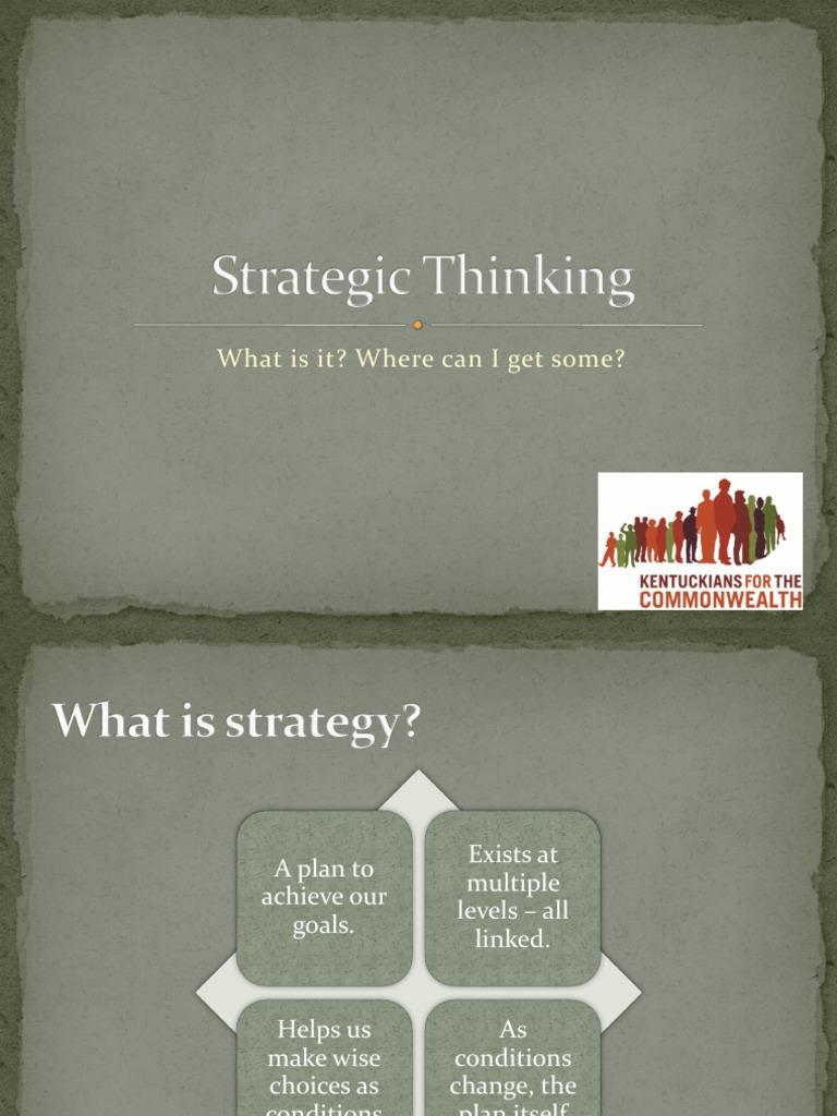 Strategic Thinking Part1 | PDF | Risk | Strategic Thinking
