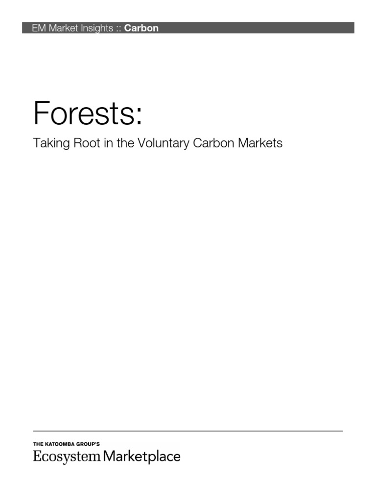 Voluntary Carbon Markets and REDD Insights | PDF | Emissions Trading ...