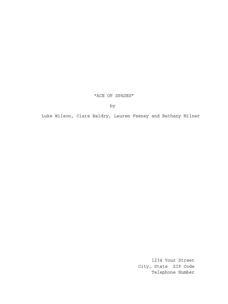 Script - Draft 3 | PDF