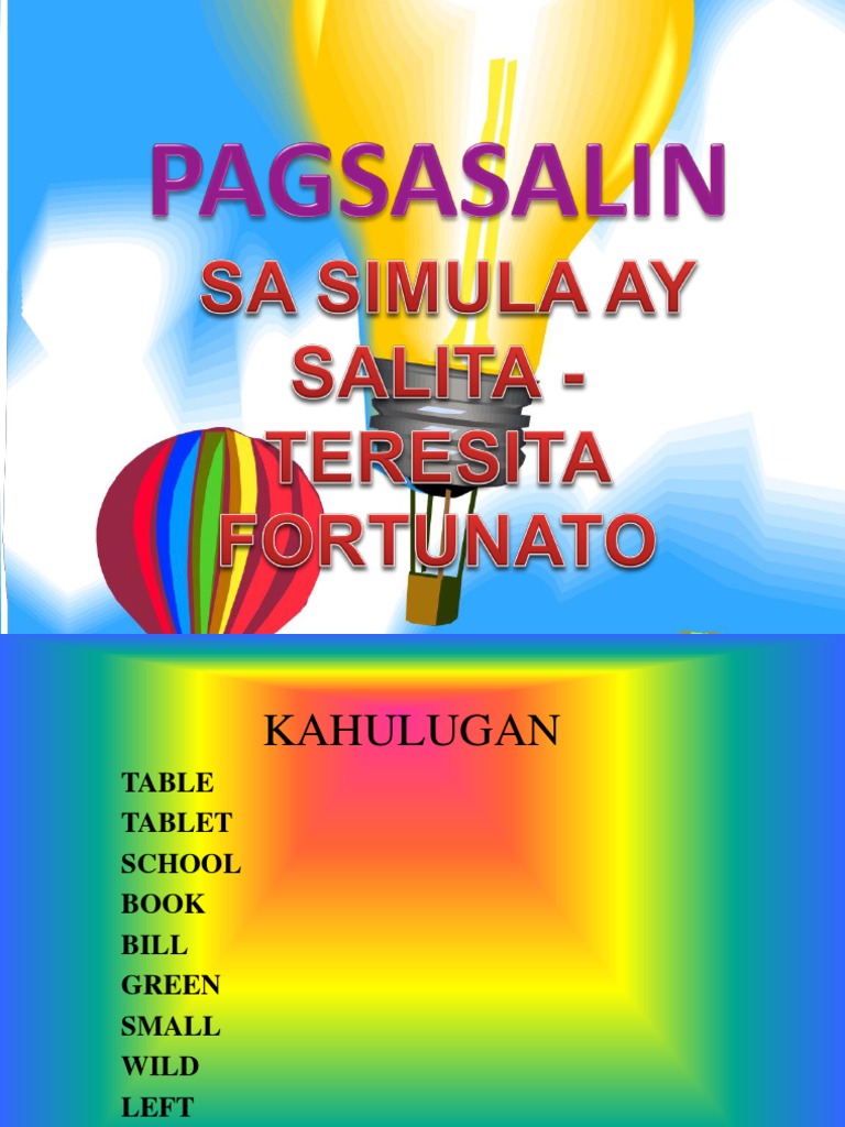 Pagsasalin | PDF
