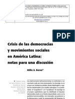 BORON - Crisis de La Democracia y Mov.sociales en a.latina - OSAL