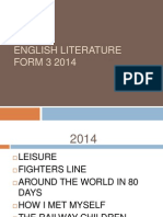 English Literature Form 3 2014