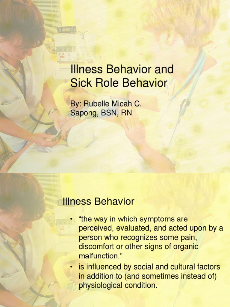 Understanding Illness Behavior Stages | PDF | Perception | Deviance ...