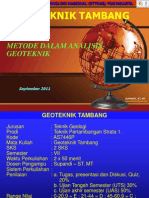 05_Geoteknik Tambang - Supandi - METODE DALAM  Analysis.ppt