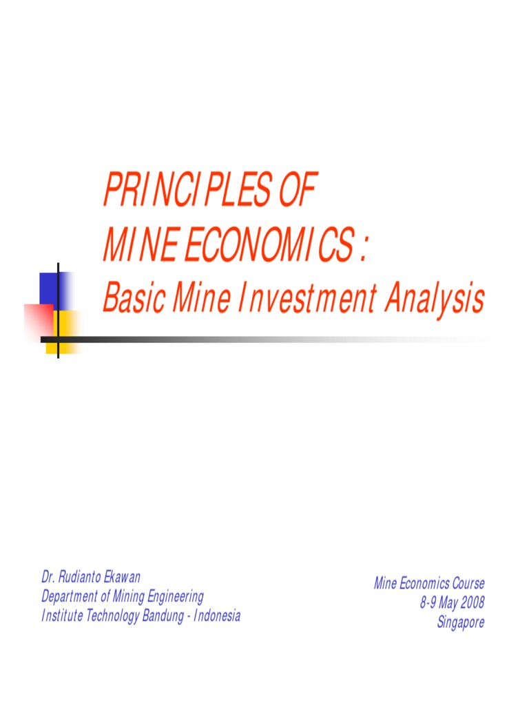 Principles of Mine Economics Overview | PDF | Internal Rate Of Return ...