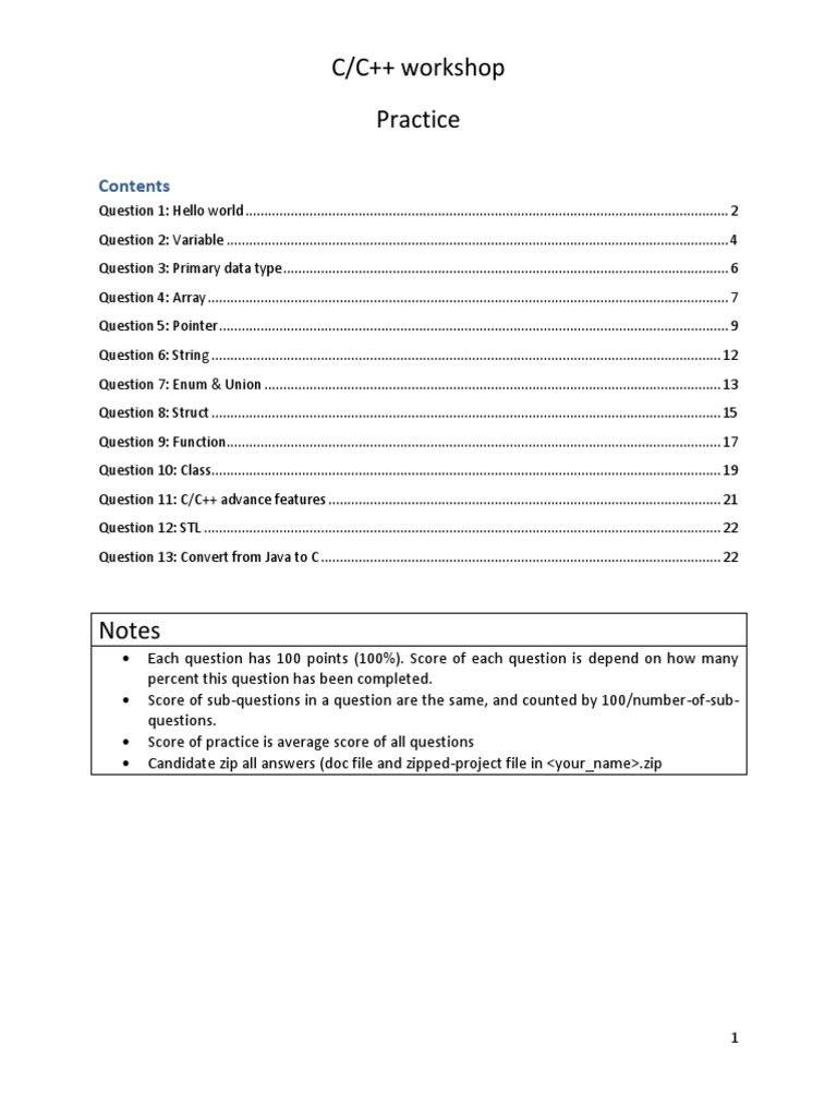 GettingStartedCpp Practice 001 | PDF | C (Programming Language ...