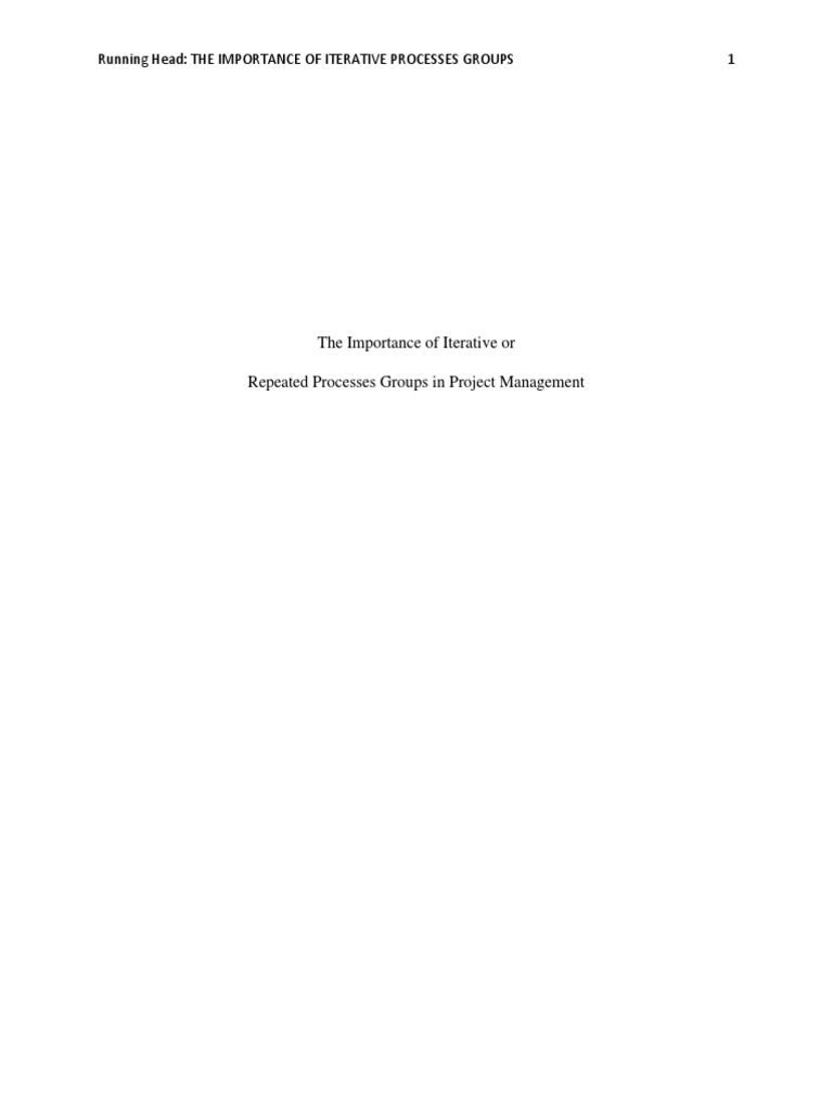 Importance of Iterative Processes in PM | PDF | Project Management ...