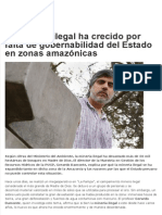 La Minería Ilegal Ha Crecido Por Falta de Gobernabilidad Del Estado en Zonas Amazónicas - Gerardo Damonte - PuntoEdu - 201114