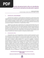 Formación de Pensamiento Crítico en Estudiantes