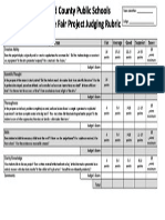 Judging Rubric Team Projects