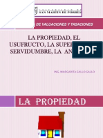 187478949 La Propiedad El Usufructo Superficie Servidumbre y Anticresis
