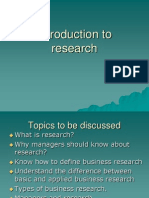 Introduction to Business Research Topics