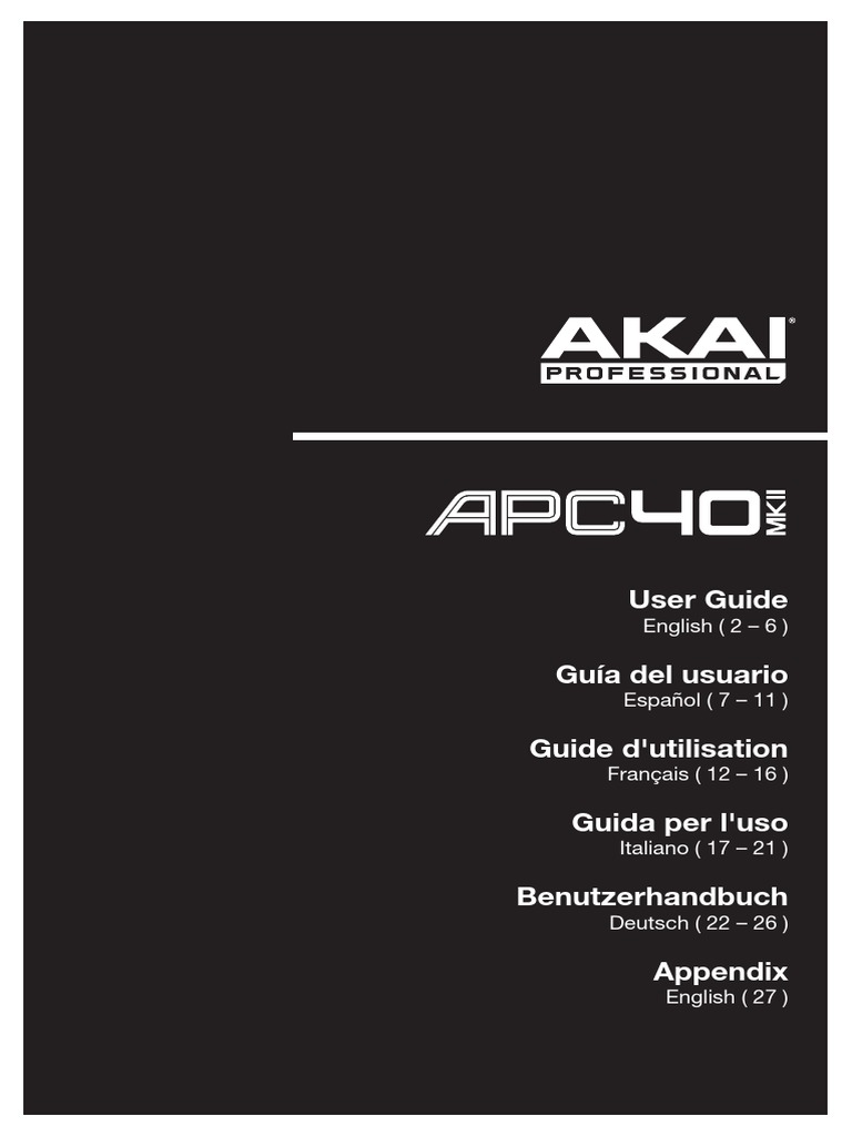 APC40 mkII User Guide | PDF