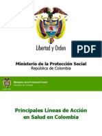 Lineas de Trabajo Salud Presentación Viceministra