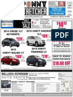 15% Discount!: 2015 Chevy Equinox 1LT 2014 CRUZE 1LT Automatic