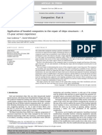 Application of bonded composites in the repair of ships structures – A 15-year service experience