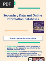 Secondary Data and Online Information Databases